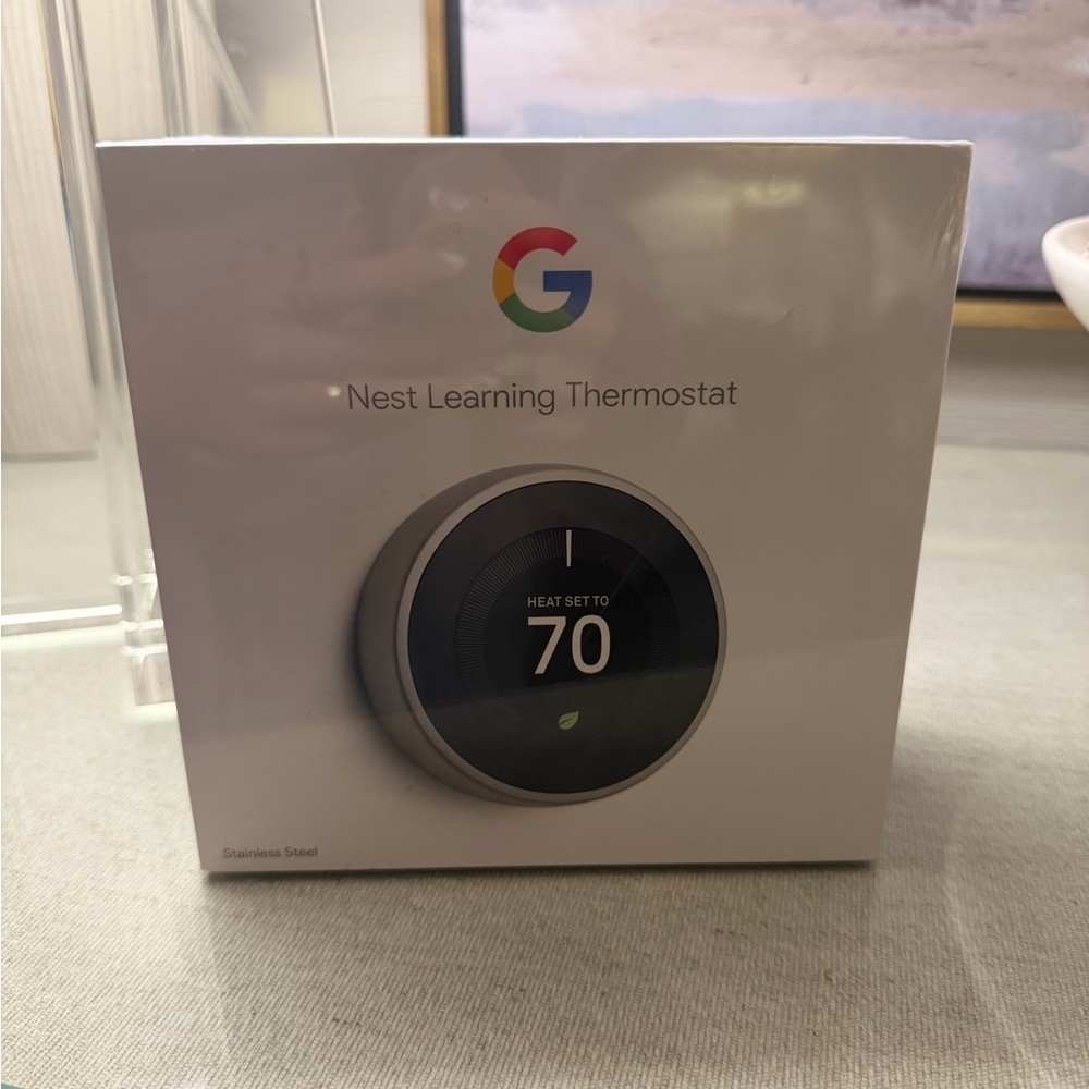 Google Smart Thermostat in Stainless Steel
